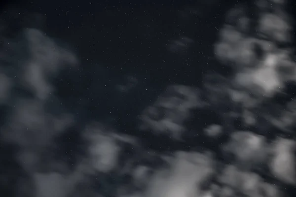 Nachtelijke Hemel Met Sterren Wolken — Stockfoto