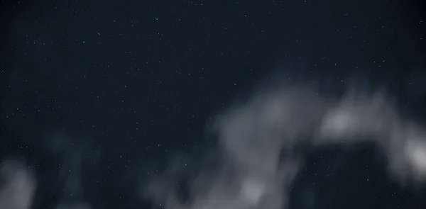 Nachtelijke Hemel Met Sterren Wolken — Stockfoto