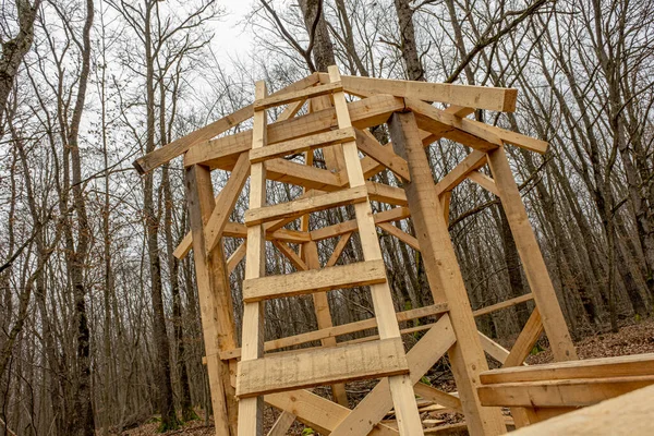 Pequeño Mirador Construcción Bosque — Foto de Stock