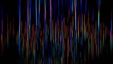 Abstract light trails in the dark background, motion blur. Digital artwork creative graphic design.