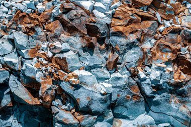 blue natural rock texture, close view