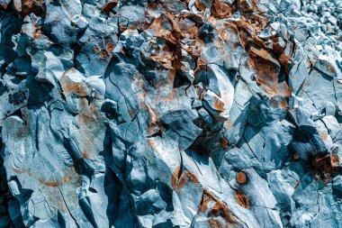 blue natural rock texture, close view
