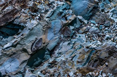 blue natural rock texture, close view