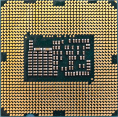 Computer CPU Processor Chip,  top view