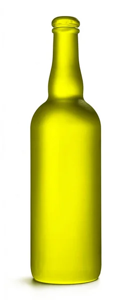 Yellow Bottle White Background — Stock Photo, Image