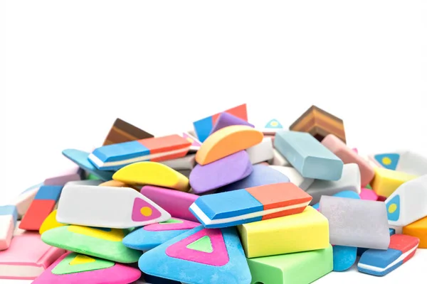 Bunch Multicolored Eraser —  Fotos de Stock
