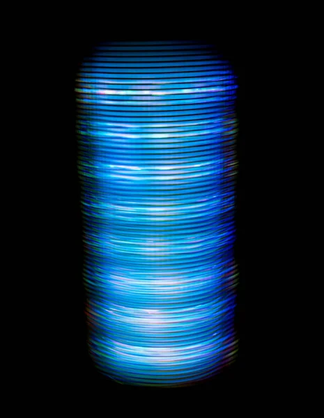Abstract Led Light Trails Dark Background Long Exposure — Fotografia de Stock