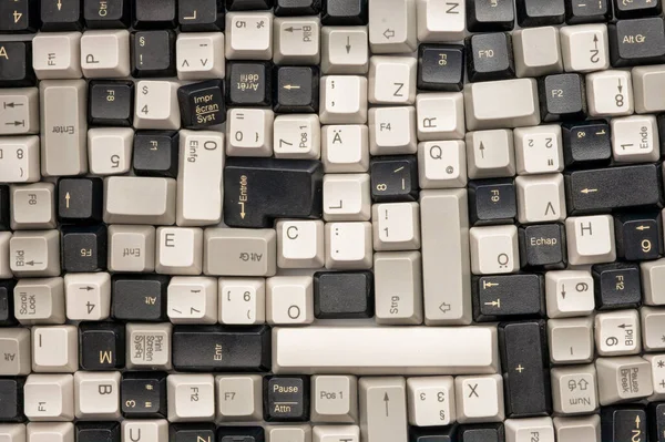 Arranged Computer Keyboard Keys Background — Stok fotoğraf