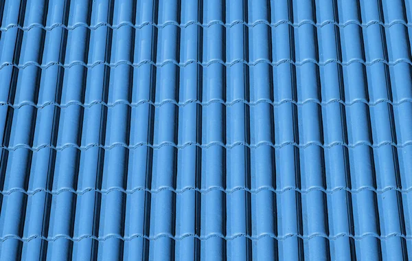 Techo Azulejos Azules Para Fondo —  Fotos de Stock