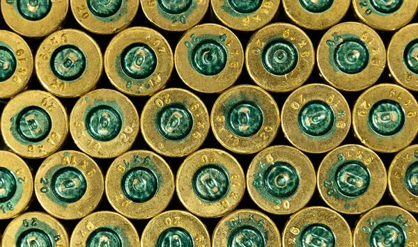 Bullet Cartridges Casings Top View —  Fotos de Stock