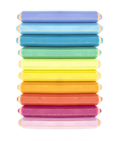 Colorful Eraser Shaped Pencil White Background — Fotografia de Stock