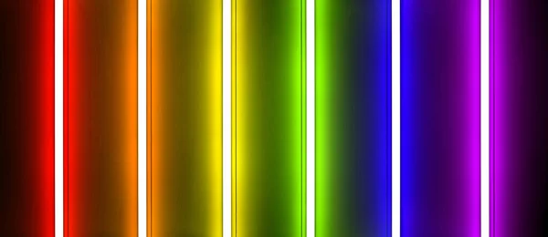 Colorful Neon Lights Rainbow Colors Lgbt Flag — Zdjęcie stockowe