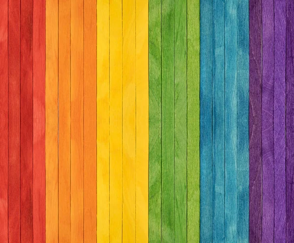 Colorful Rainbow Wooden Popsicles Colors Lgbt Flag — Foto de Stock