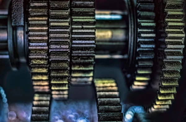 Roues Dentées Moteur Vue Rapprochée — Photo