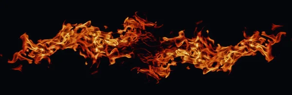 Fiery Flames Dancing Dark — Fotografia de Stock