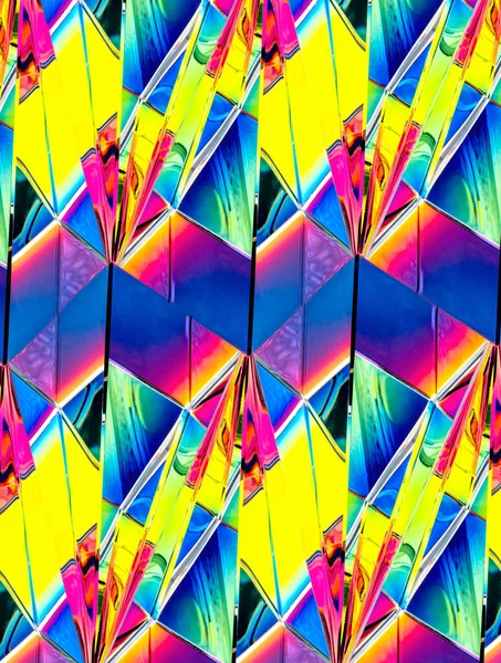 Glass Pyramid Prism Colorful Light Reflection — Zdjęcie stockowe