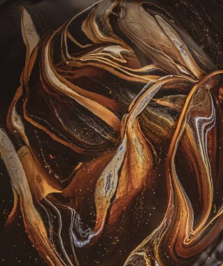 The modern abstract background with oil paints.