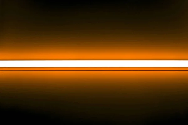 neon orange lights, glowing horizontal line
