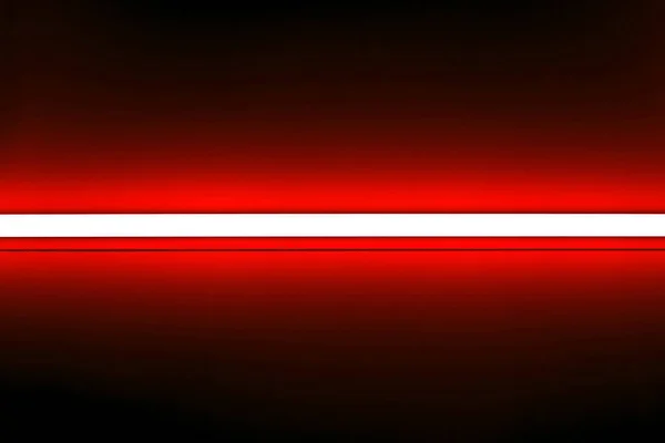 Neon Red Lights Glowing Horizontal Line — ストック写真