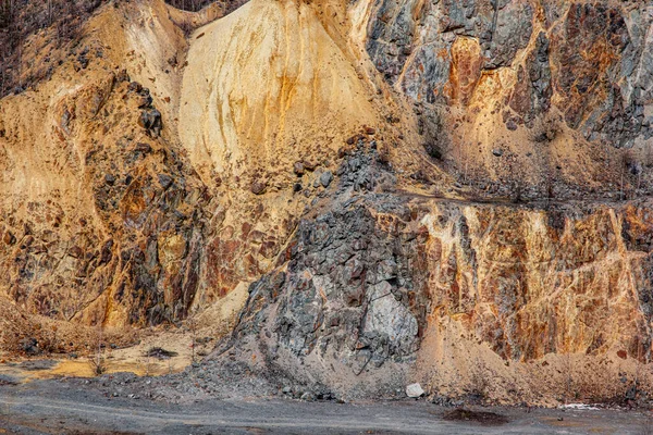 Old Abandoned Copper Gold Surface Mine Apuseni Mountains Romania — Stok fotoğraf