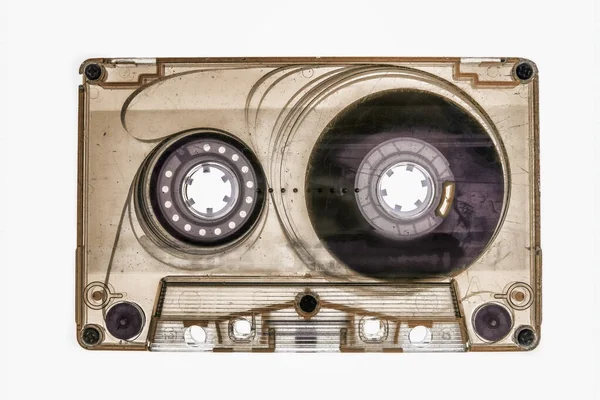 Old Audio Cassette Tape Backlight — Stok fotoğraf