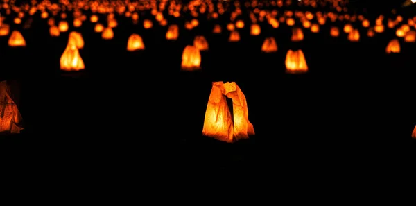 Candle Festival 3500 Candles Forming Labyrinth Central Square International Theatre — Stockfoto