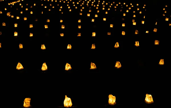 Candle Festival 3500 Candles Forming Labyrinth Central Square International Theatre — Stock Fotó