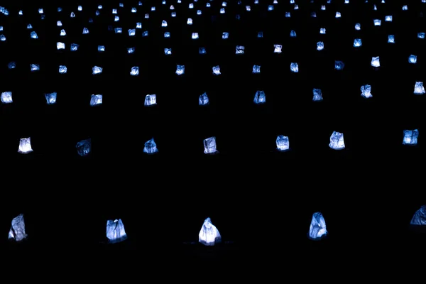 Candle Festival 3500 Candles Forming Labyrinth Central Square International Theatre — Fotografia de Stock