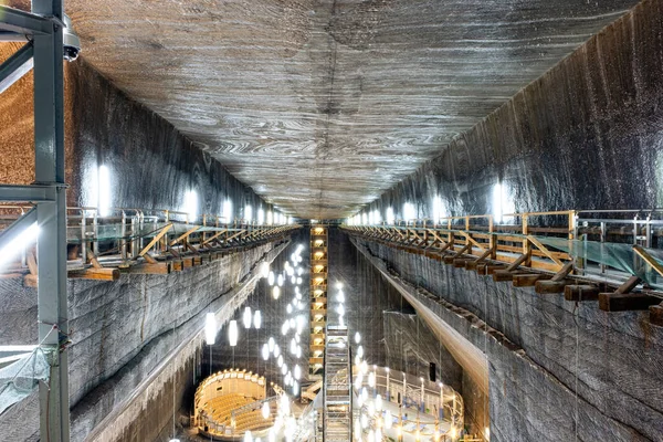 Turda Romania February 2022 Underground Salt Mine Turda Popular Attraction — Stock Photo, Image