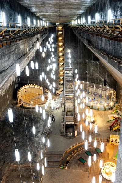 Turda Romania February 2022 Underground Salt Mine Turda Popular Attraction — Stock Photo, Image