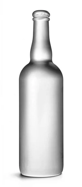 Witte Fles Witte Achtergrond — Stockfoto