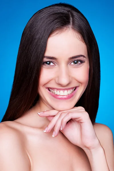 Beautiful and laughing woman — Stock Photo, Image