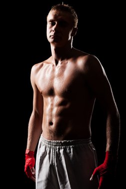 koyu arka plan üzerine beyaz avcı