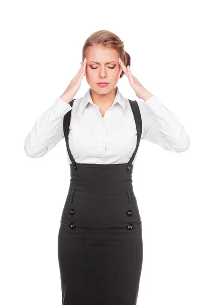 White-collar worker have headache — Stock Photo, Image