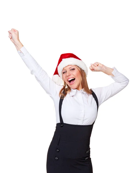 Excited christmas businesswoman Stock Photo