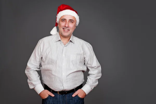 Feliz hombre mayor de Navidad —  Fotos de Stock