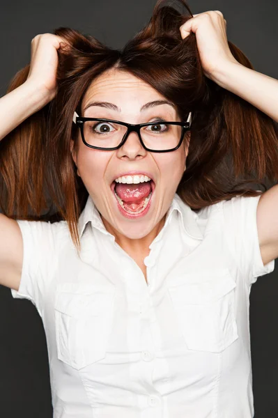 Shocked young woman — Stock Photo, Image