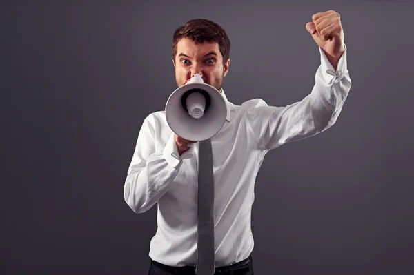 Businessman clenching his fist — Stock Photo, Image