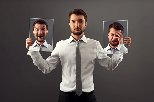 Homem não mostrando suas emoções — Fotografia de Stock