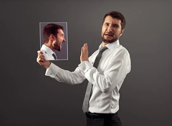 Man have a discord with himself — Stock Photo, Image