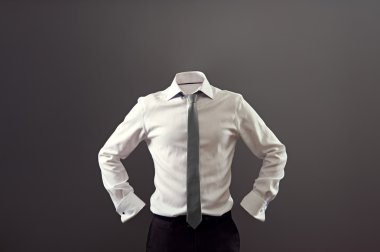 anonymous man in white shirt and black trousers clipart