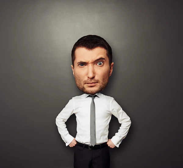 Picture of businessman with big head — Stock Photo, Image