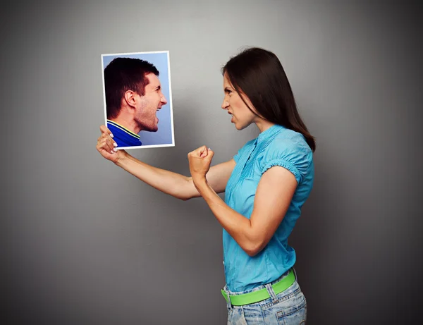 Quarrel between husband and wife — Stock Photo, Image