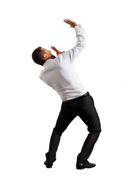 arkadan görünüşü korkmuş işadamı