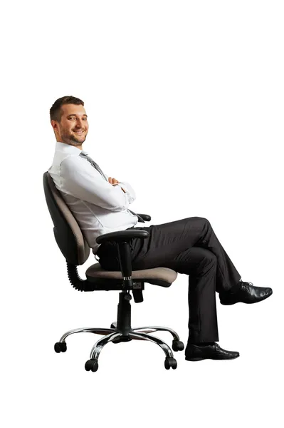 Man in office chair — Stock Photo, Image