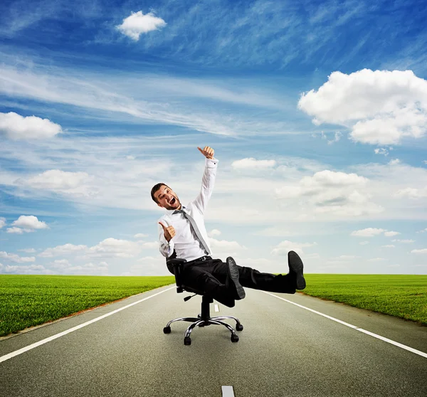 Businessman ready for vacation — Stock Photo, Image