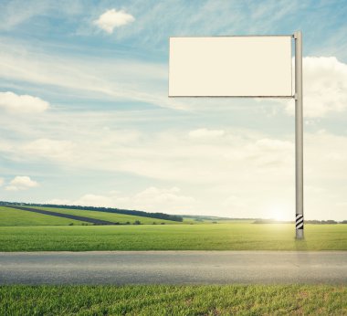 blank billboard on the road clipart