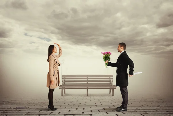 Man waiting his woman — Stock Photo, Image