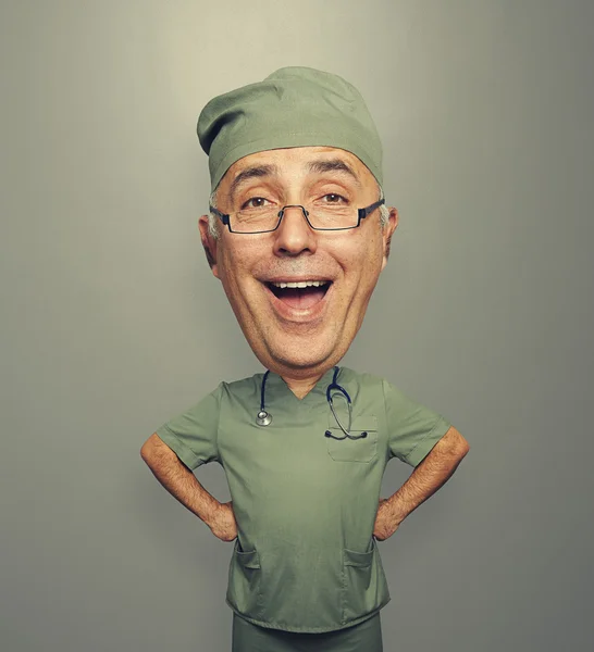 Excited doctor in glasses — Stock Photo, Image