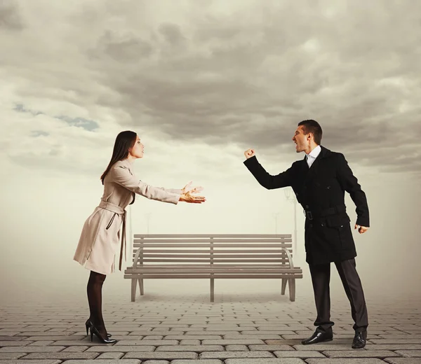 Couple having fallen out — Stock Photo, Image